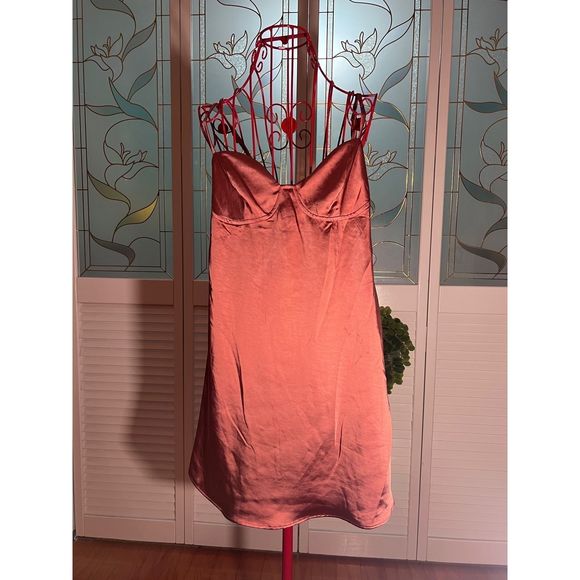 Wild Fable lines Slip Dress Mauve Shimmer NWT Size M - Picture 1 of 6